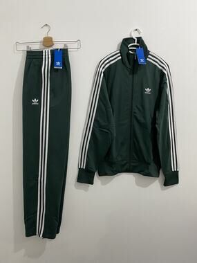 Adidas Originals Classics Firebird Tracksuit Mineral Green White Size L
